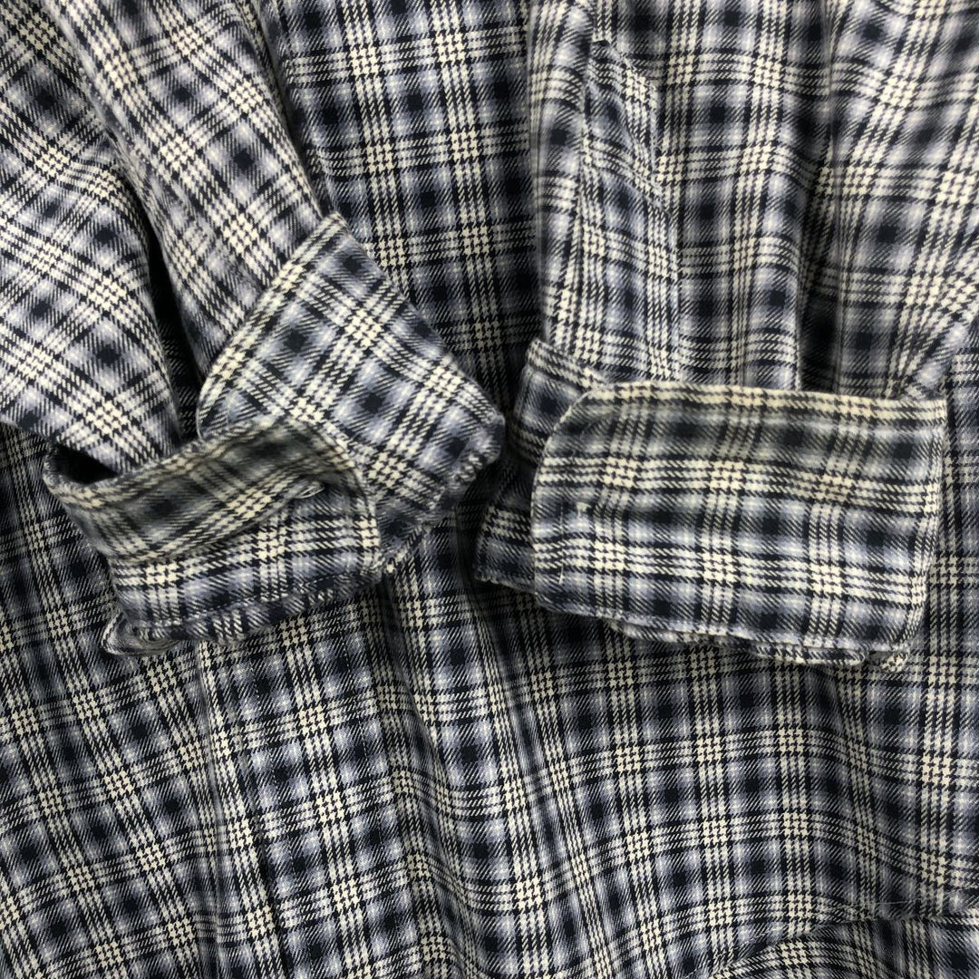 Ralph Lauren Classic Fit Long Sleeve Button Down Check Shirt Men's XL cotton black type Vintage Second Hand