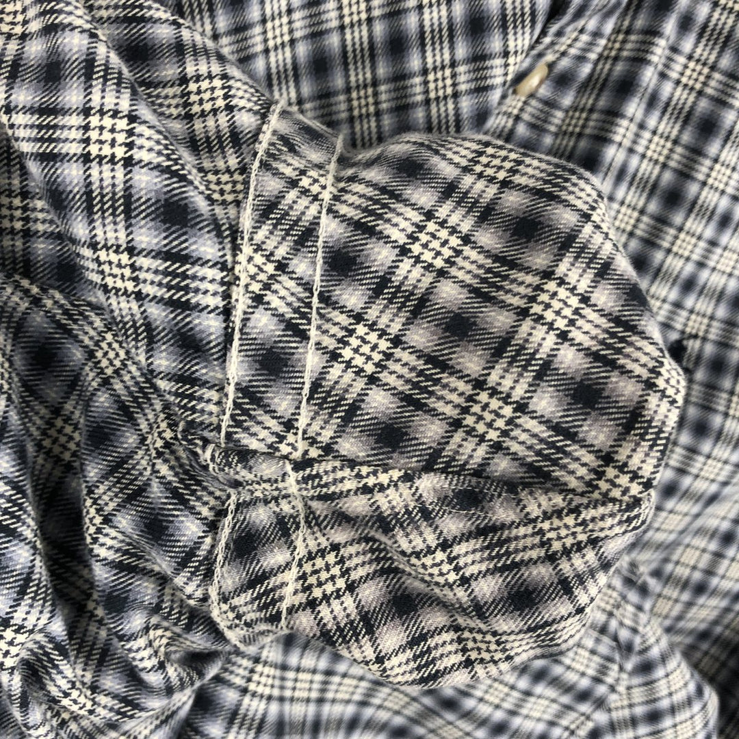 Ralph Lauren Classic Fit Long Sleeve Button Down Check Shirt Men's XL cotton black type Vintage Second Hand