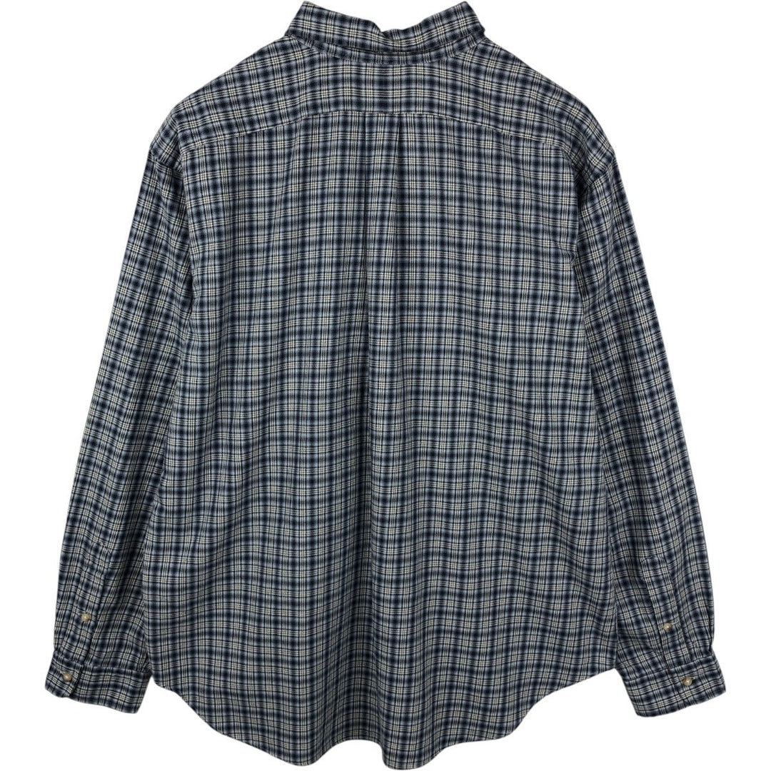 Ralph Lauren Classic Fit Long Sleeve Button Down Check Shirt Men's XXL cotton black type Vintage Second Hand