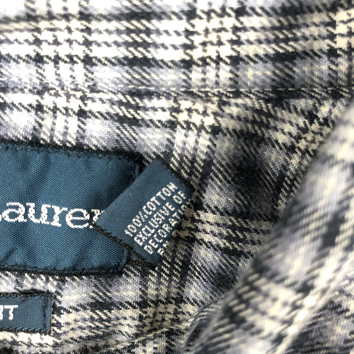Ralph Lauren Classic Fit Long Sleeve Button Down Check Shirt Men's XXL cotton black type Vintage Second Hand