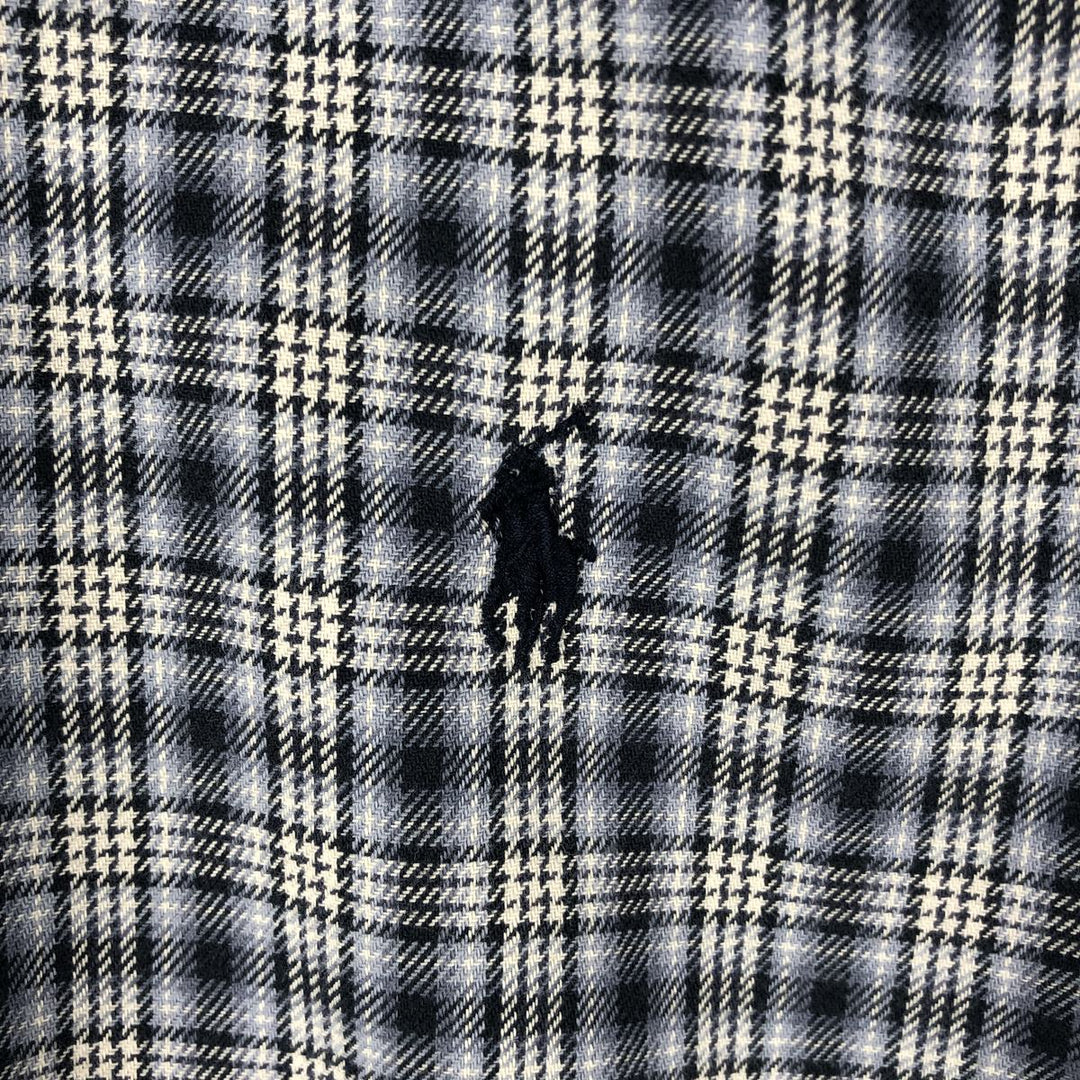 Ralph Lauren Classic Fit Long Sleeve Button Down Check Shirt Men's XXL cotton black type Vintage Second Hand