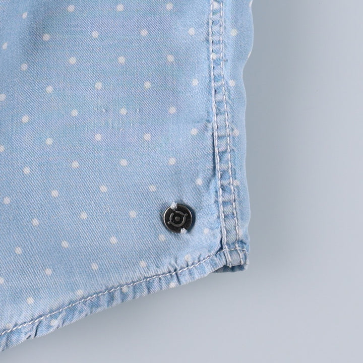 BONOBO JEANS INSTINCT Dot Pattern Long-Sleeve Shirt (Women's Size M) unclear Blue type light blue Vintage Second Hand