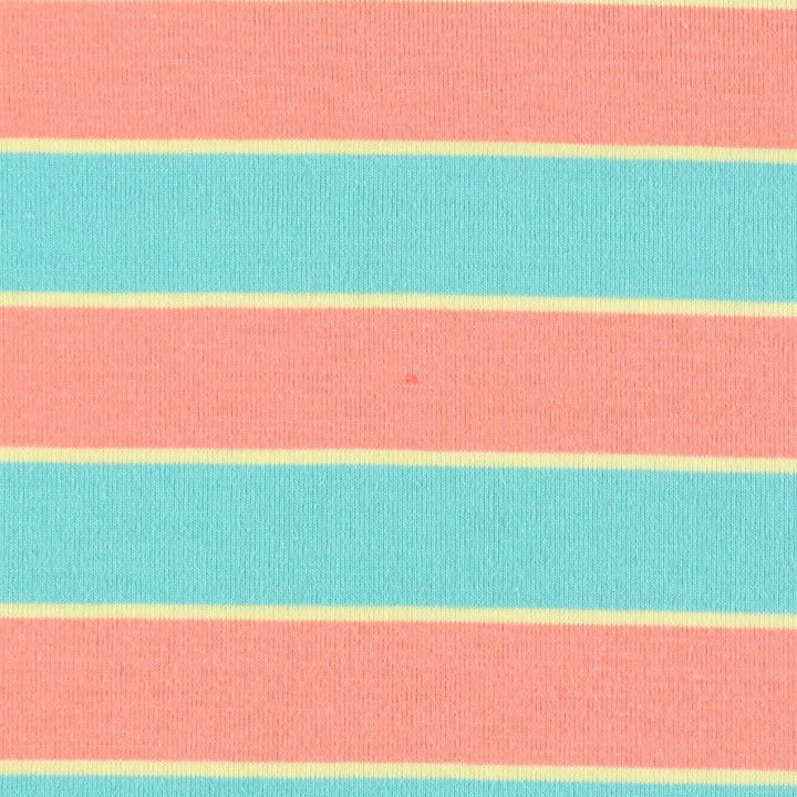 Esprit SPORT Multi-Border Short-Sleeve Polo Shirt (Women's Size S) polyester coral Vintage Second Hand
