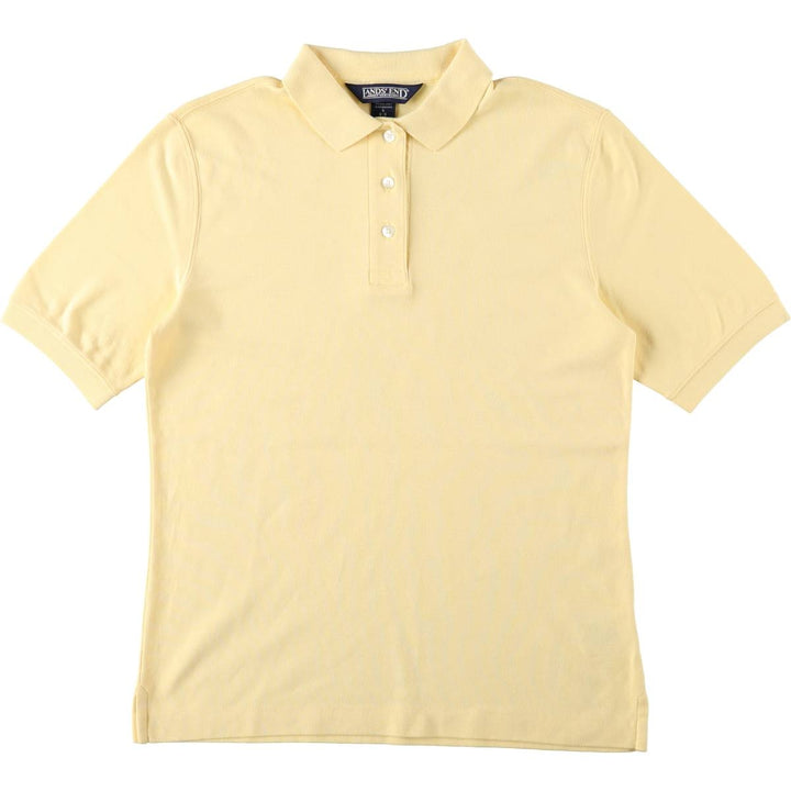 Lands' End Short-Sleeve Polo Shirt, Women's Size S (approx.) cotton yellow type Vintage Second Hand