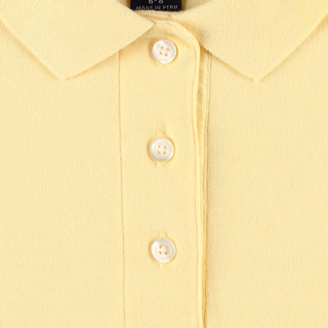 Lands' End Short-Sleeve Polo Shirt, Women's Size S (approx.) cotton yellow type Vintage Second Hand