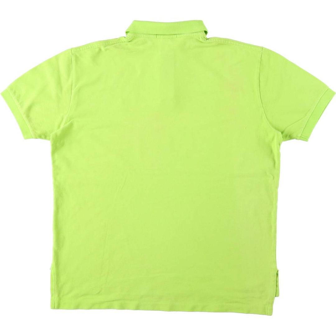 Ralph Lauren POLO by Ralph Lauren short sleeve polo shirt, women's size L cotton green type yellow green Vintage Second Hand