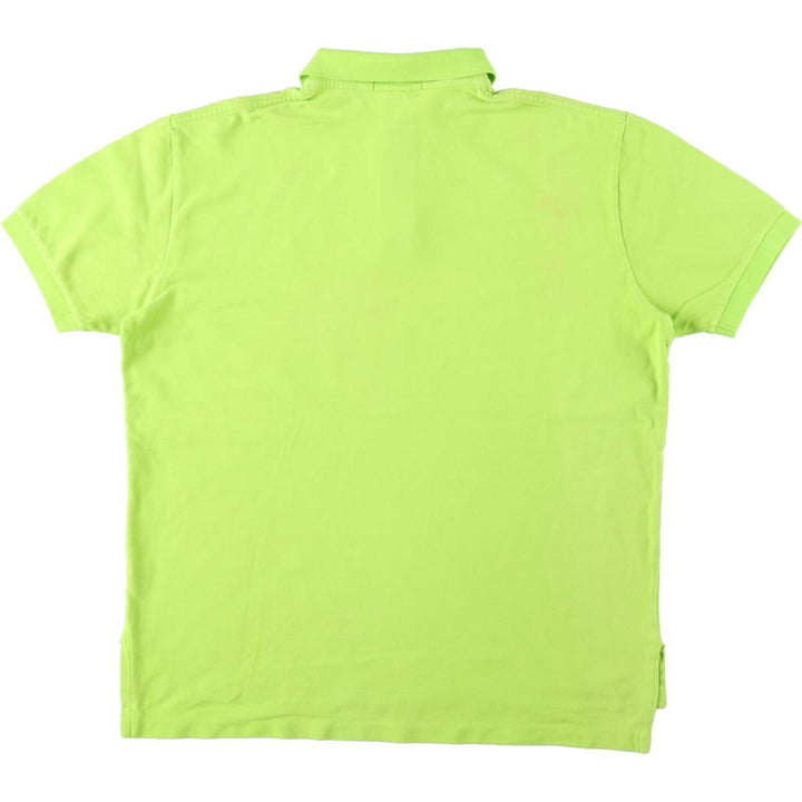 Ralph Lauren POLO by Ralph Lauren short sleeve polo shirt, women's size L cotton green type yellow green Vintage Second Hand