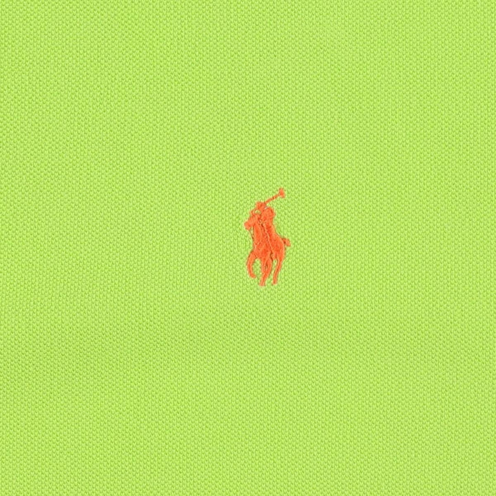Ralph Lauren POLO by Ralph Lauren short sleeve polo shirt, women's size L cotton green type yellow green Vintage Second Hand