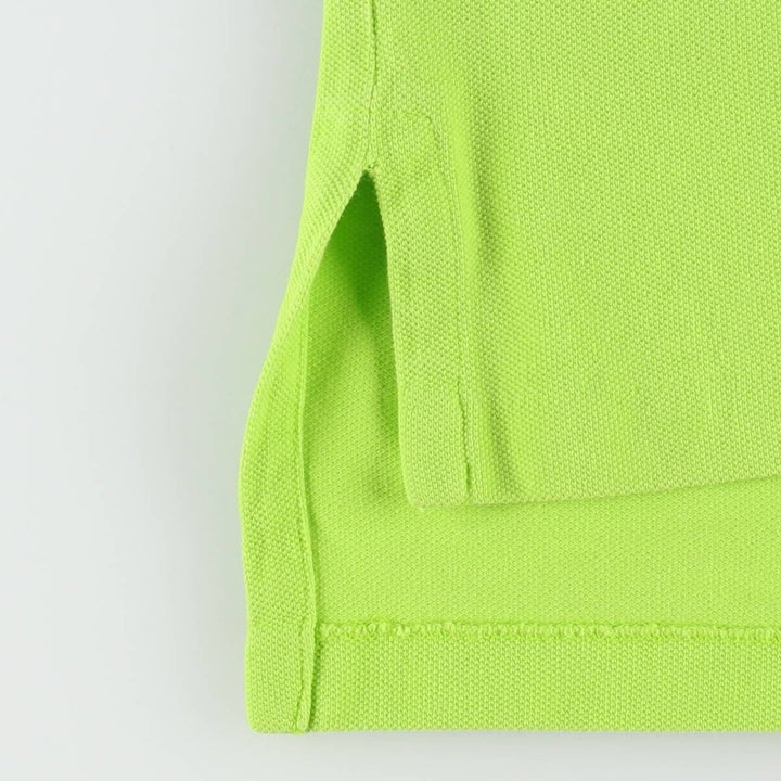 Ralph Lauren POLO by Ralph Lauren short sleeve polo shirt, women's size L cotton green type yellow green Vintage Second Hand