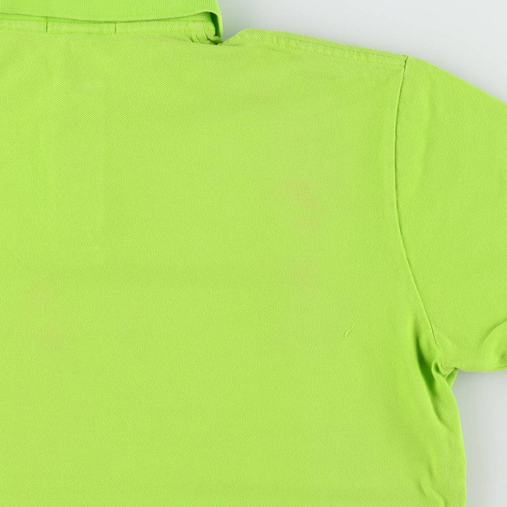 Ralph Lauren POLO by Ralph Lauren short sleeve polo shirt, women's size L cotton green type yellow green Vintage Second Hand