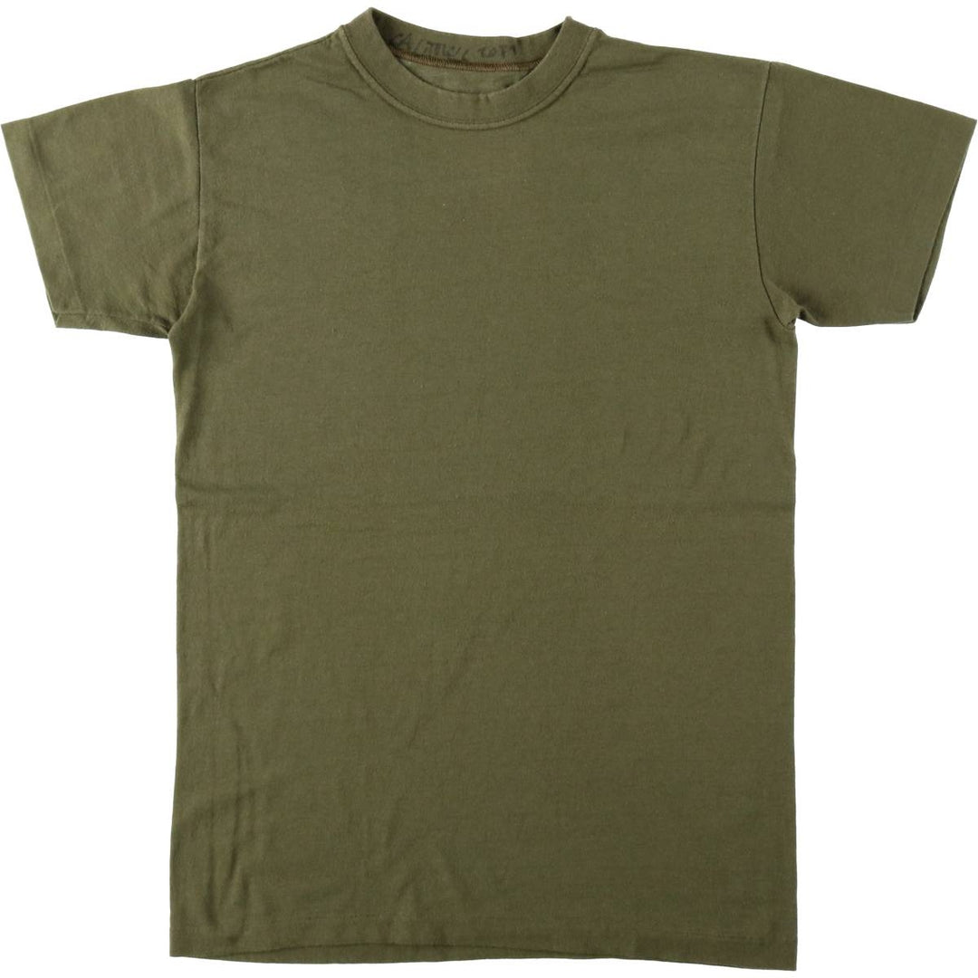 90s-00'S DUKE ATHLETIC PRODUCTS USMC (United States Marine Corps) Plain T-Shirt, Made in USA, Women's Size S (Equivalent), Vintage cotton Khaki type Vintage Second Hand