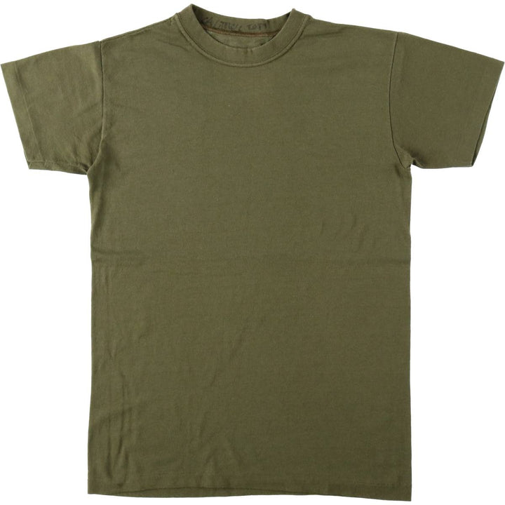 90s-00'S DUKE ATHLETIC PRODUCTS USMC (United States Marine Corps) Plain T-Shirt, Made in USA, Women's Size S (Equivalent), Vintage cotton Khaki type Vintage Second Hand