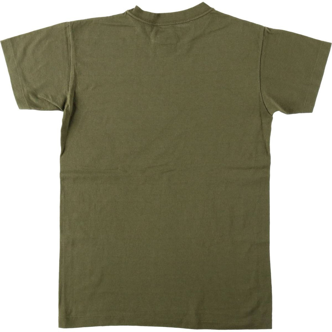 90s-00'S DUKE ATHLETIC PRODUCTS USMC (United States Marine Corps) Plain T-Shirt, Made in USA, Women's Size S (Equivalent), Vintage cotton Khaki type Vintage Second Hand
