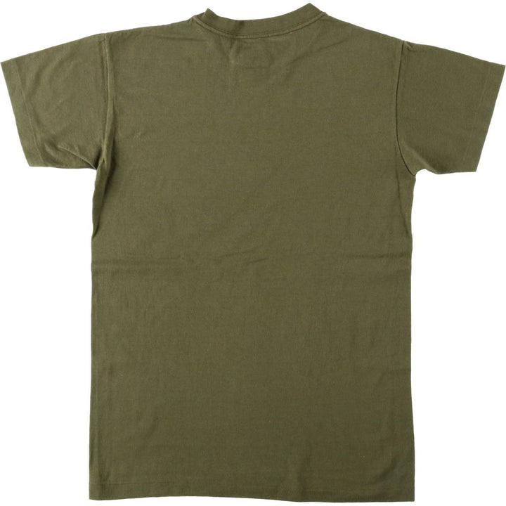 90s-00'S DUKE ATHLETIC PRODUCTS USMC (United States Marine Corps) Plain T-Shirt, Made in USA, Women's Size S (Equivalent), Vintage cotton Khaki type Vintage Second Hand
