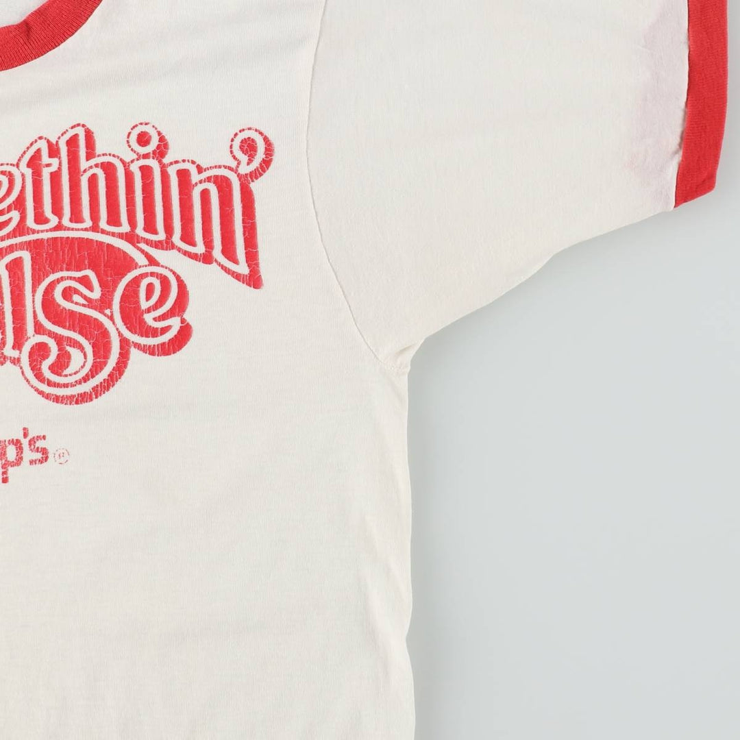 80s-90'S VAN CAMPS Advertising Ringer T-Shirt, Women's Size XS (Equivalent), Vintage unclear white type Vintage Second Hand