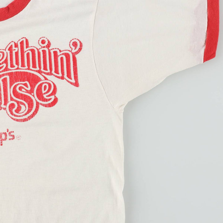 80s-90'S VAN CAMPS Advertising Ringer T-Shirt, Women's Size XS (Equivalent), Vintage unclear white type Vintage Second Hand