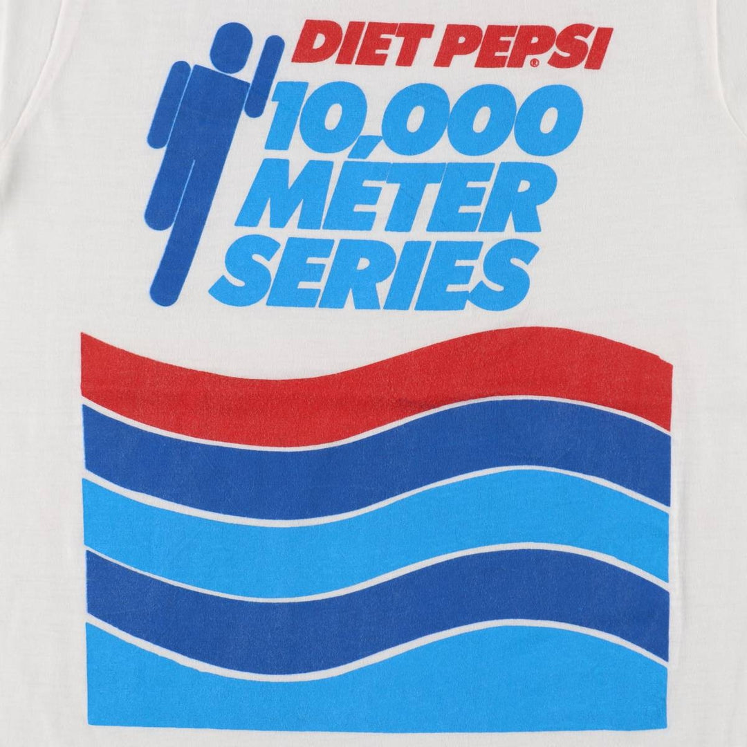 80'S PepsiCo DIET PEPSI Advertising Ringer T-Shirt, Women's Size S (approx.), Vintage unclear white type Vintage Second Hand