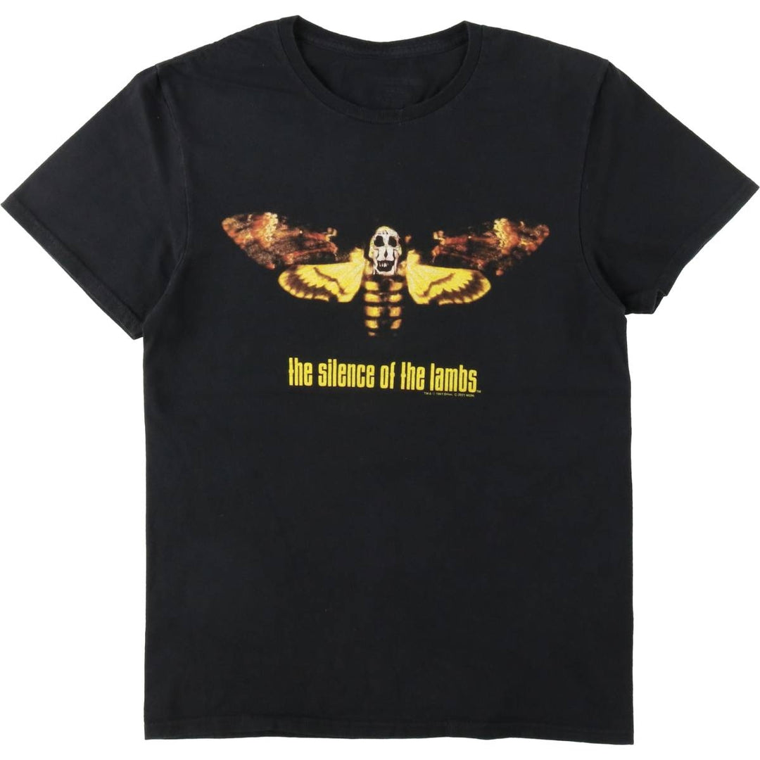 THE SILENCE OF THE LAMBS Movie T-shirt (Women's Size S) cotton black type Vintage Second Hand