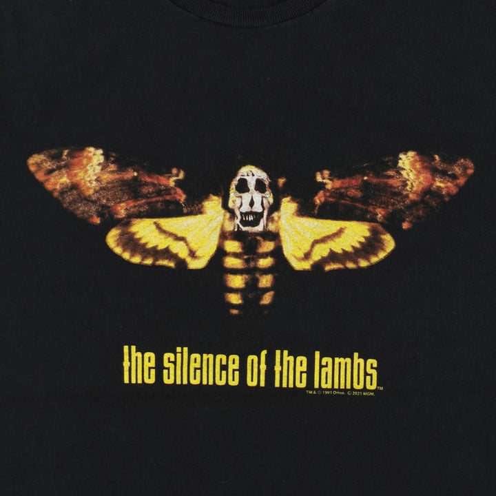 THE SILENCE OF THE LAMBS Movie T-shirt (Women's Size S) cotton black type Vintage Second Hand