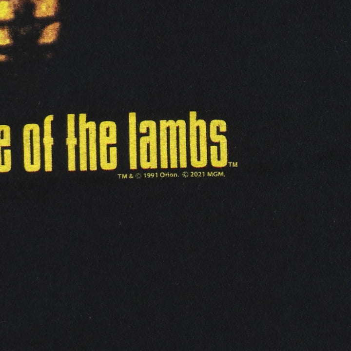 THE SILENCE OF THE LAMBS Movie T-shirt (Women's Size S) cotton black type Vintage Second Hand