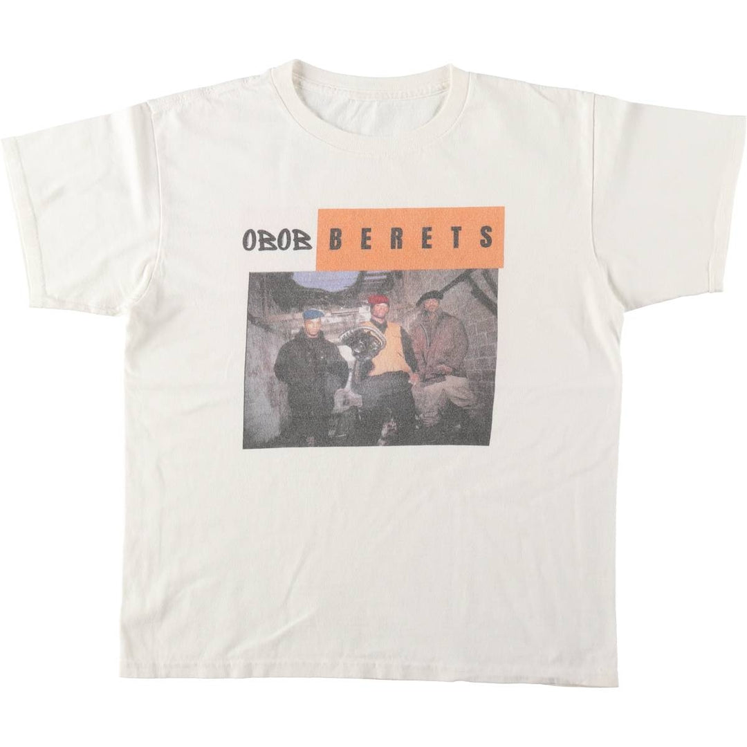 BELL BIV DEVOE Wrap T-Shirt (Women's Size M) unclear white type Vintage Second Hand