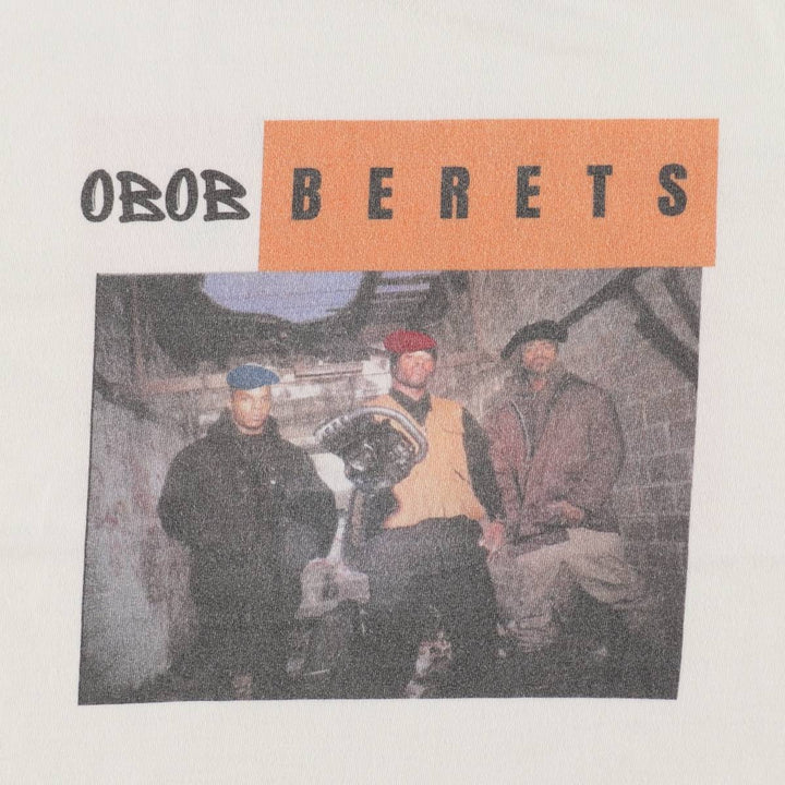 BELL BIV DEVOE Wrap T-Shirt (Women's Size M) unclear white type Vintage Second Hand