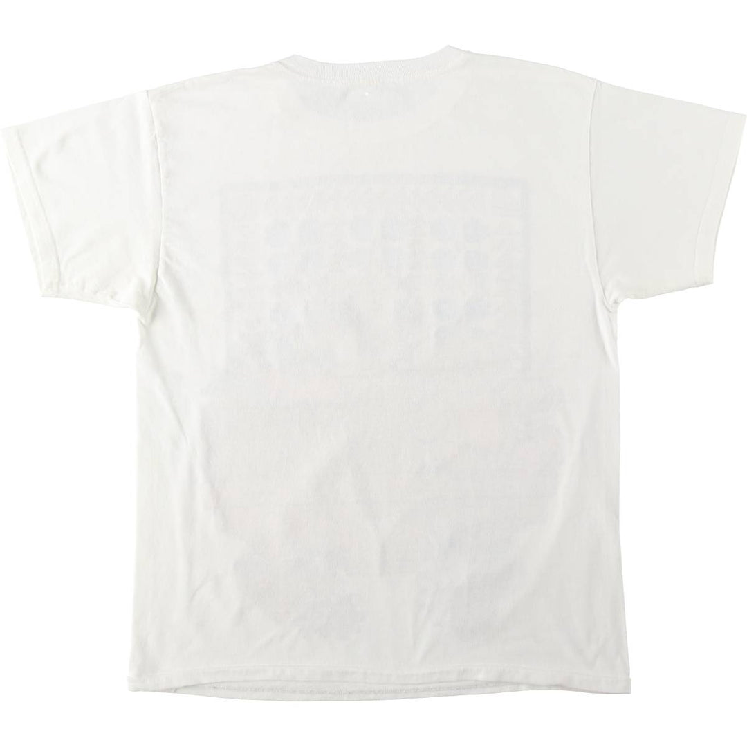 90s-era Teddy Bear Pattern Print T-Shirt, Women's Size L (approx.), Vintage unclear white type Vintage Second Hand