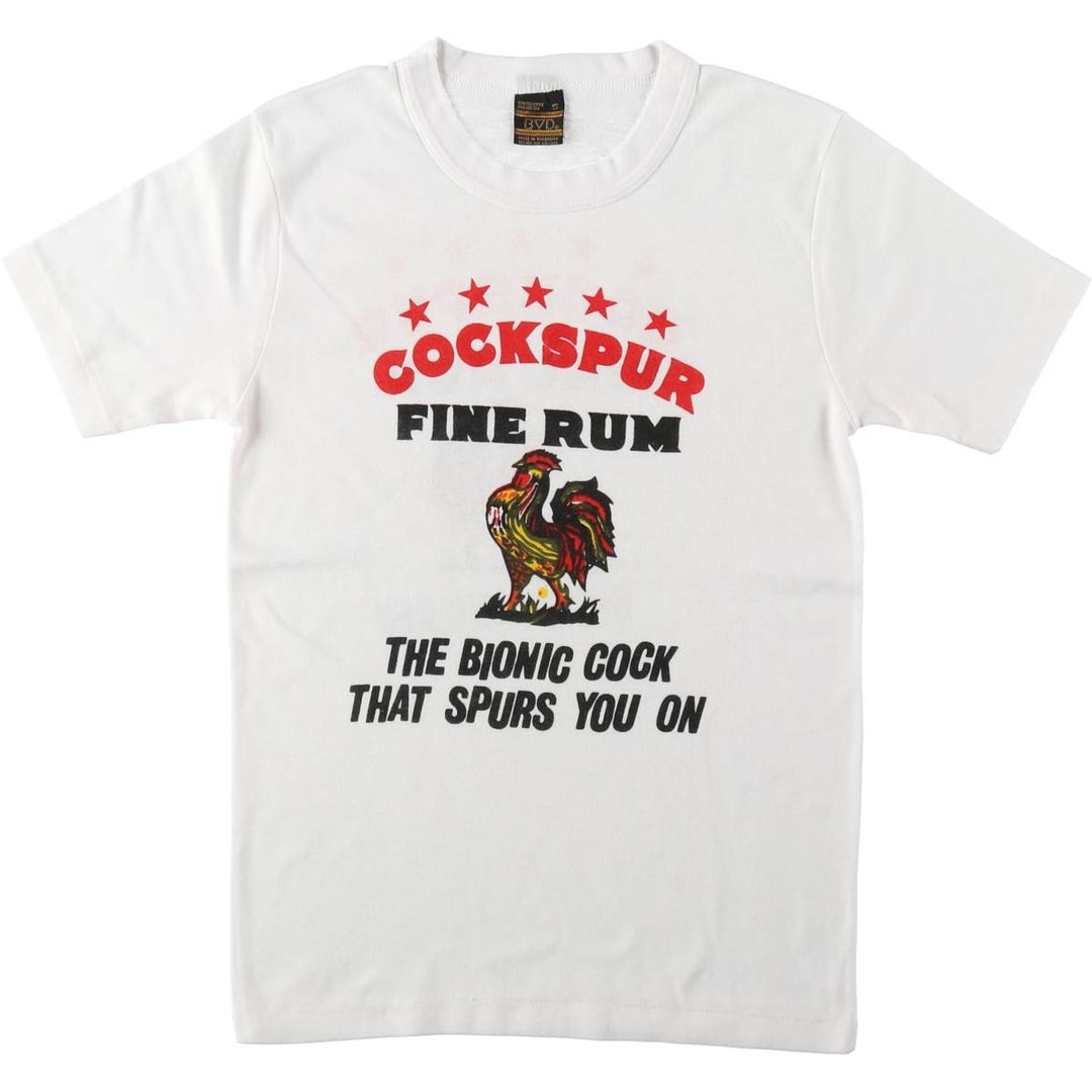90'S BVD COCKSPUR Advertising T-shirt, Women's Size S (approx.), Vintage polyester white type Vintage Second Hand