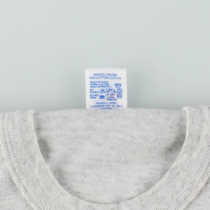 90'S Russell Print T-Shirt, Made in USA, Women's Size S (Equivalent), Vintage cotton gray type Vintage Second Hand