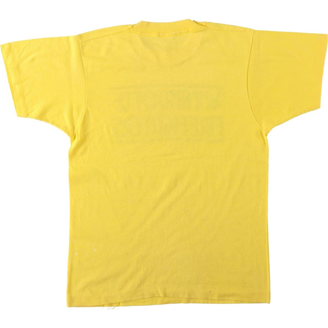 80s-90'S Screen Stars Print T-Shirt, Made in USA, Women's Size S (Equivalent), Vintage cotton yellow type Vintage Second Hand