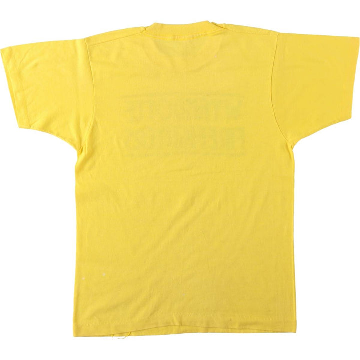 80s-90'S Screen Stars Print T-Shirt, Made in USA, Women's Size S (Equivalent), Vintage cotton yellow type Vintage Second Hand