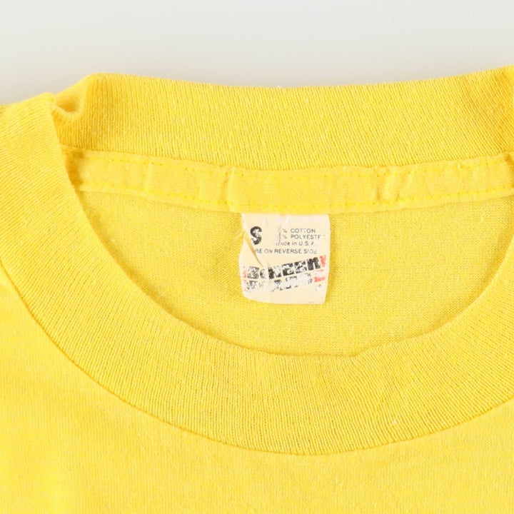 80s-90'S Screen Stars Print T-Shirt, Made in USA, Women's Size S (Equivalent), Vintage cotton yellow type Vintage Second Hand