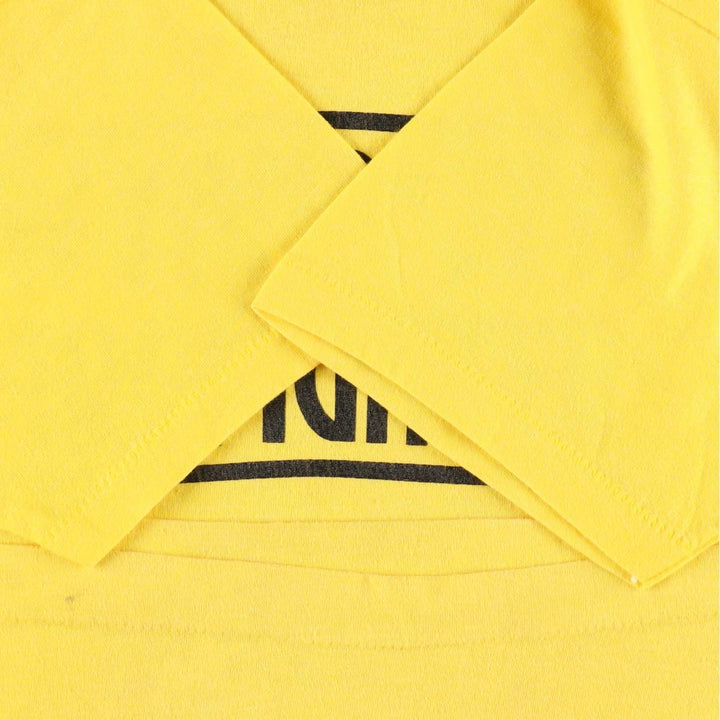 80s-90'S Screen Stars Print T-Shirt, Made in USA, Women's Size S (Equivalent), Vintage cotton yellow type Vintage Second Hand