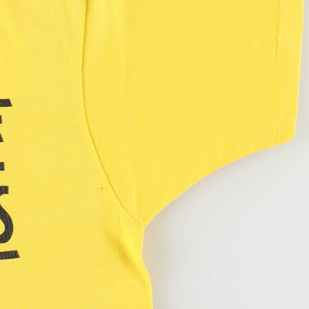 80s-90'S Screen Stars Print T-Shirt, Made in USA, Women's Size S (Equivalent), Vintage cotton yellow type Vintage Second Hand