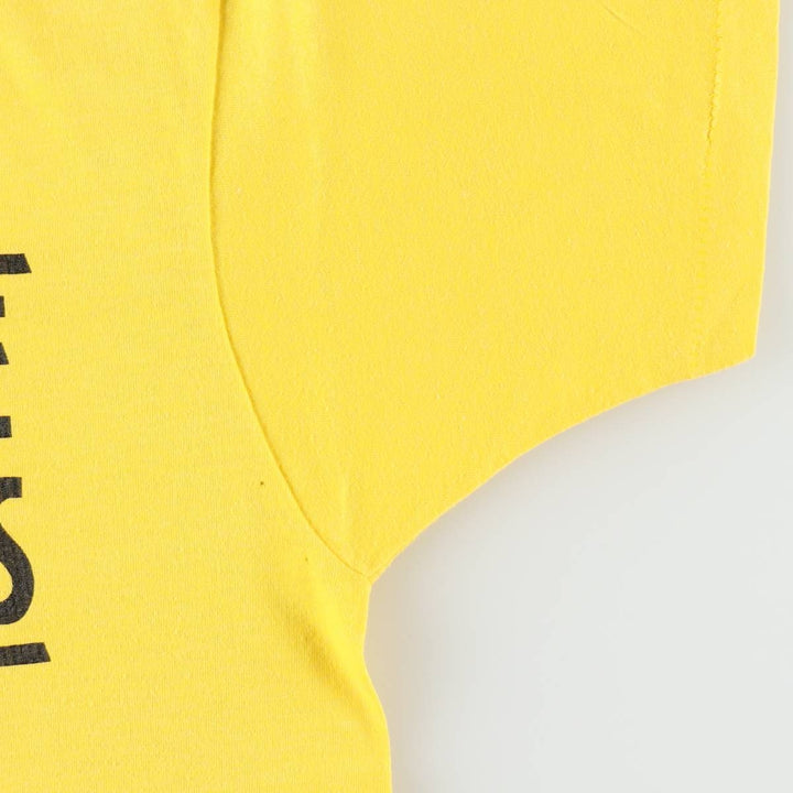 80s-90'S Screen Stars Print T-Shirt, Made in USA, Women's Size S (Equivalent), Vintage cotton yellow type Vintage Second Hand