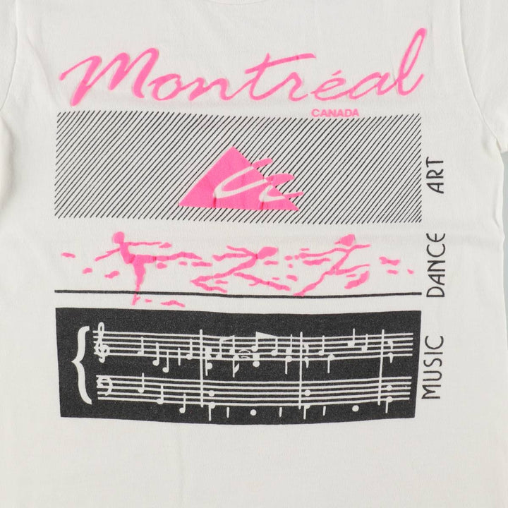 80s-90'S SPORTMAN print T-shirt, women's size XS equivalent, vintage. cotton white type Vintage Second Hand