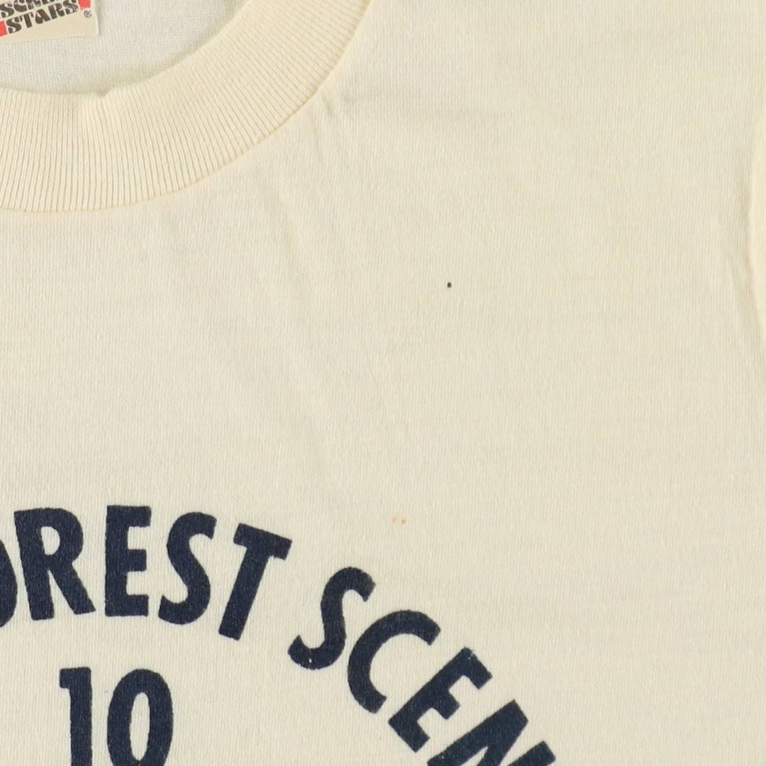 80'S SCREEN STARS Printed T-shirt Made in USA Women's S Vintage cotton unbleached Vintage Second Hand