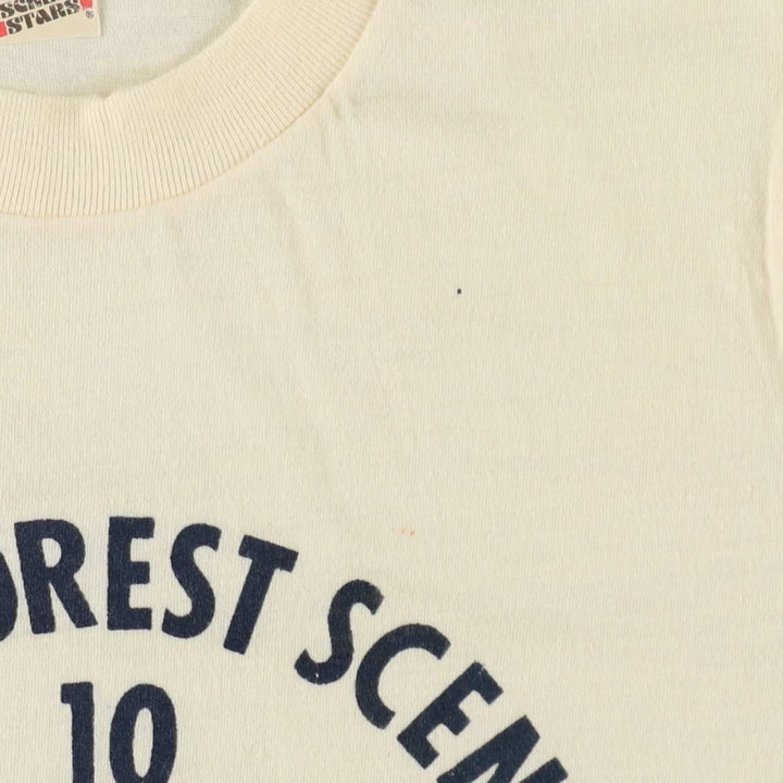 80'S SCREEN STARS Printed T-shirt Made in USA Women's S Vintage cotton unbleached Vintage Second Hand