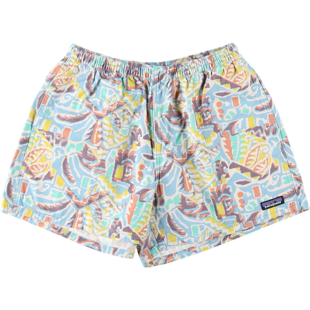 Patagonia Fun Hoggers Shorts 4-inch 57160SP23 All-over print cotton shorts, women's size M equivalent. cotton Blue type light blue Vintage Second Hand