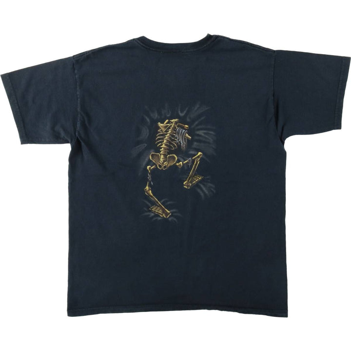 90'S Disney Pirates of the Caribbean character print T-shirt, women's size M (approx.) cotton black type Vintage Second Hand