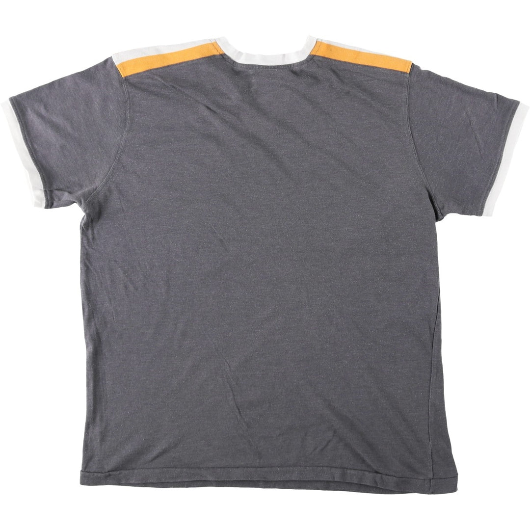 ~90'S Ace V-neck Ringer T-shirt, Men's Size L (approx.), Vintage cotton gray type Vintage Second Hand