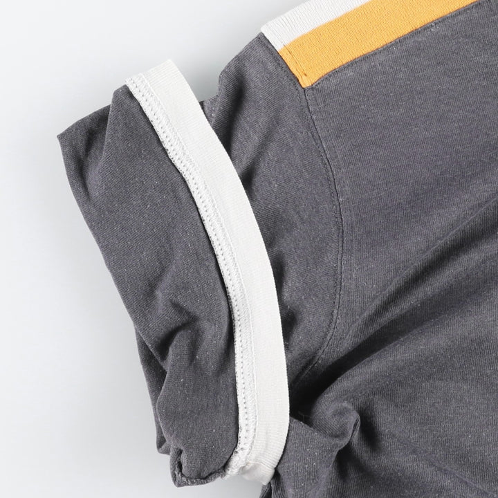 ~90'S Ace V-neck Ringer T-shirt, Men's Size L (approx.), Vintage cotton gray type Vintage Second Hand