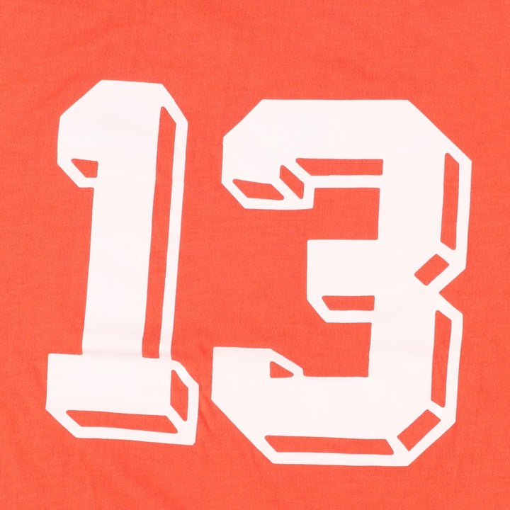 90'S Athletics International V-neck Ringer T-shirt, Made in Canada, Men's Size L (approx.) cotton orange type Vintage Second Hand