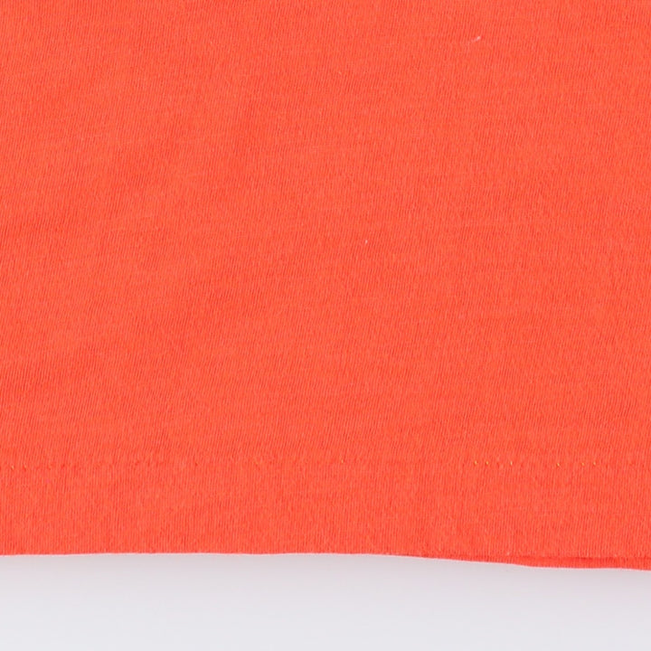 90'S Athletics International V-neck Ringer T-shirt, Made in Canada, Men's Size L (approx.) cotton orange type Vintage Second Hand