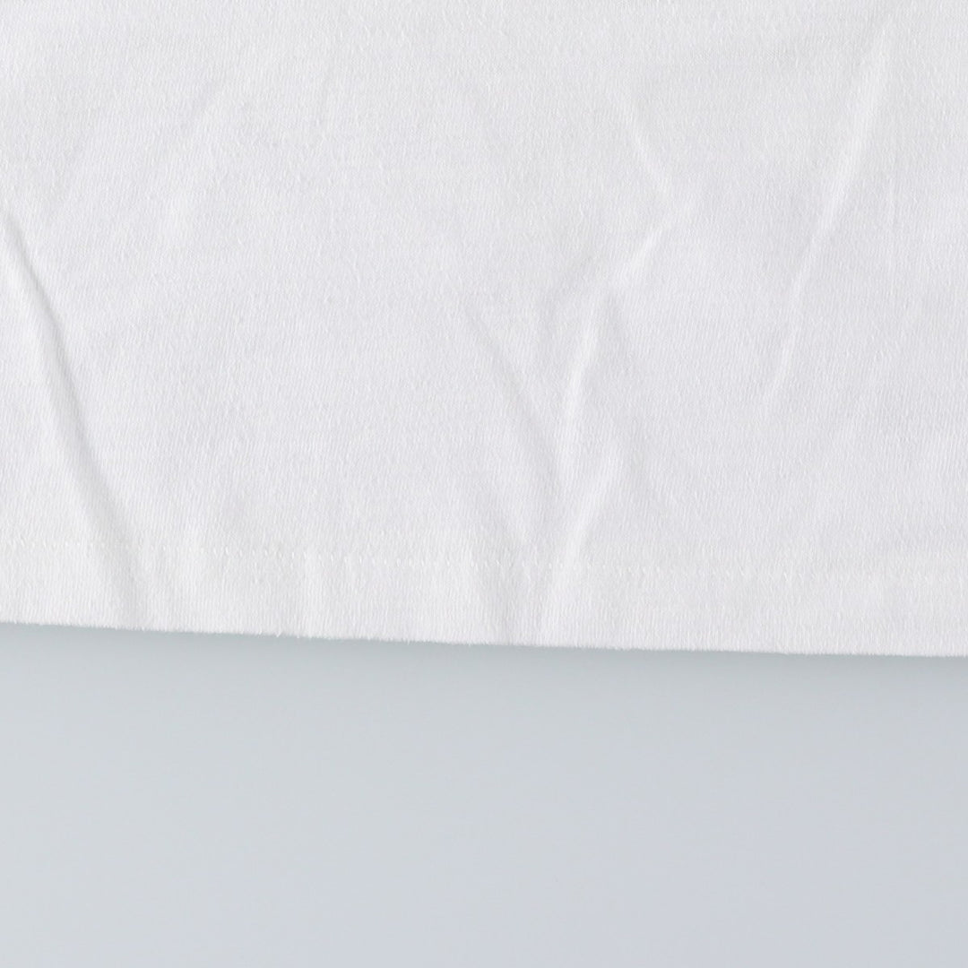 70s-80'S V-neck ringer t-shirt, men's size M unclear white type Vintage Second Hand