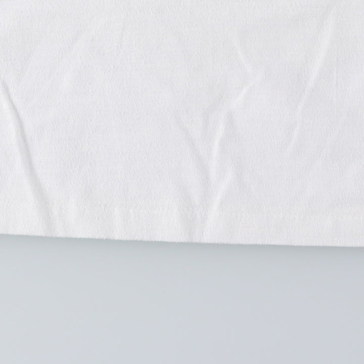 70s-80'S V-neck ringer t-shirt, men's size M unclear white type Vintage Second Hand