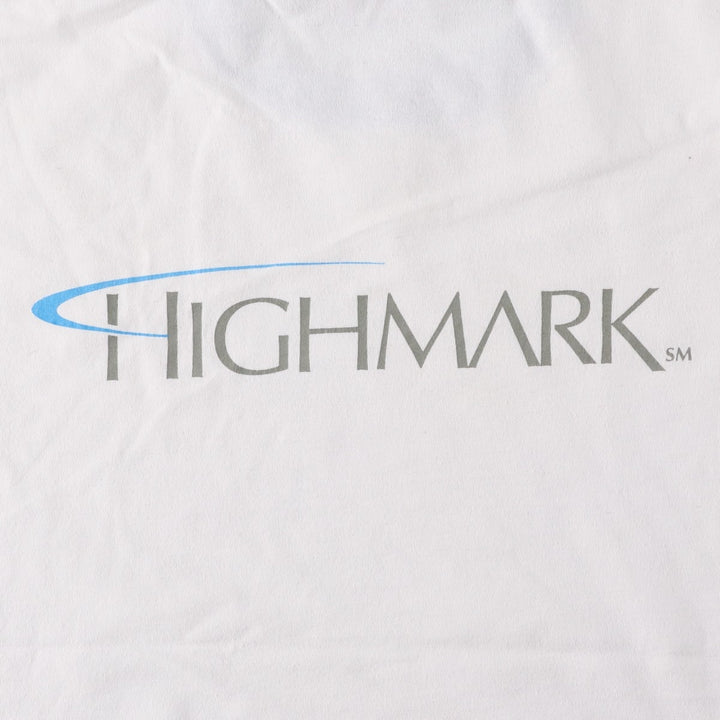 90'S Anvil HIGHMARK Ringer T-Shirt, Made in USA, Men's XL equivalent, Vintage cotton white type Vintage Second Hand