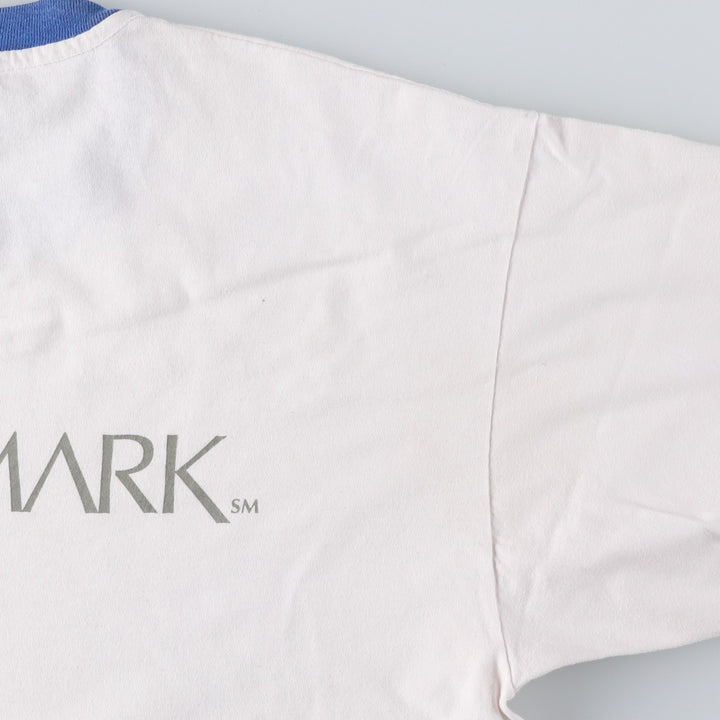 90'S Anvil HIGHMARK Ringer T-Shirt, Made in USA, Men's XL equivalent, Vintage cotton white type Vintage Second Hand
