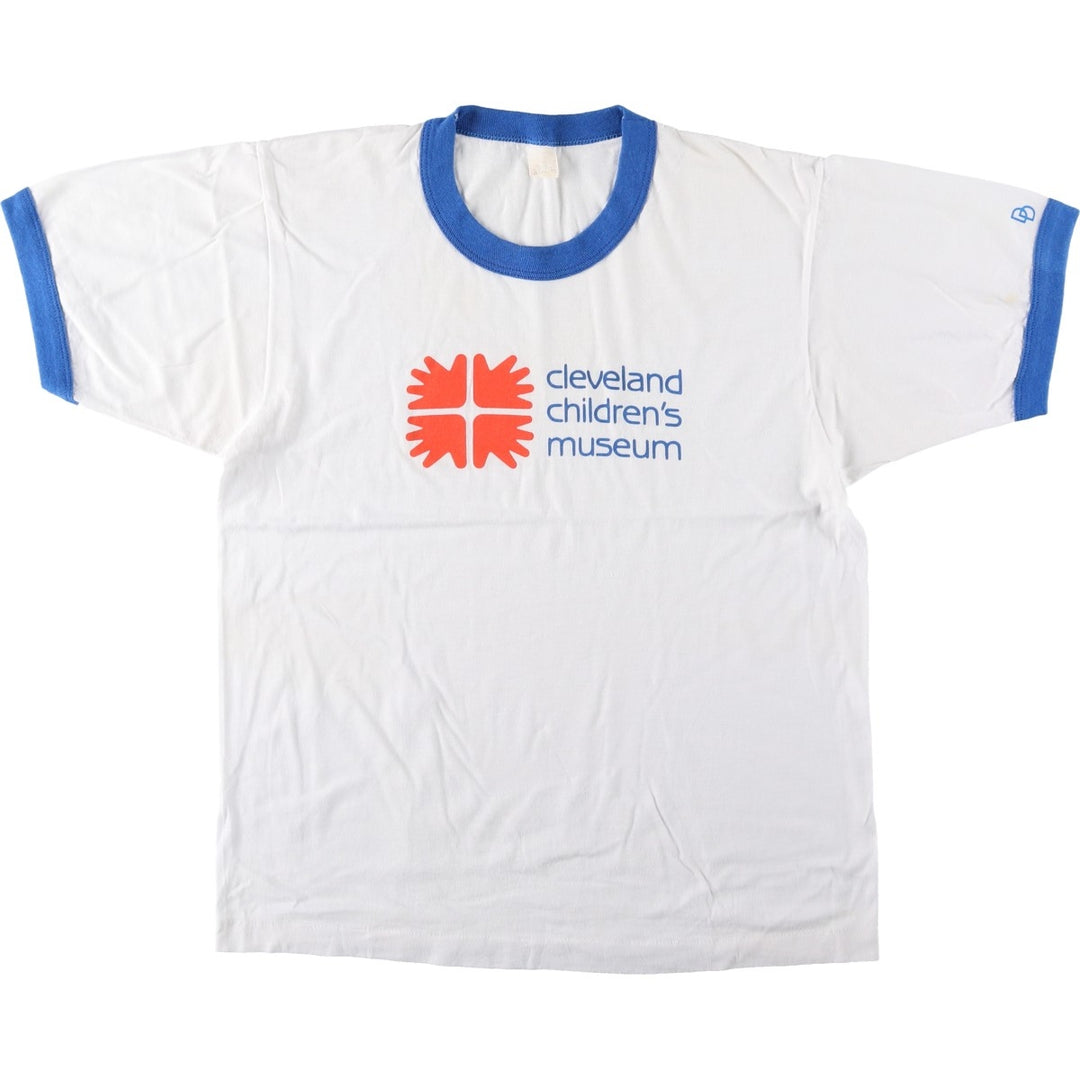 1980'S Cleveland Children's Museum Ringer T-shirt, Men's Size M (approx.), Vintage unclear white type Vintage Second Hand