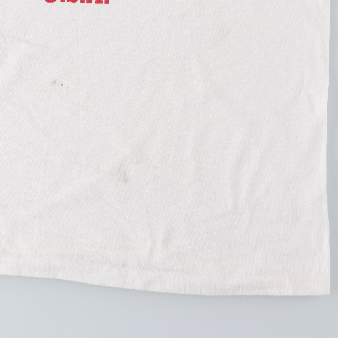 80'S sportswear GENERAL MOTORS advertising ringer t-shirt, made in USA, men's size XL equivalent. polyester white type Vintage Second Hand